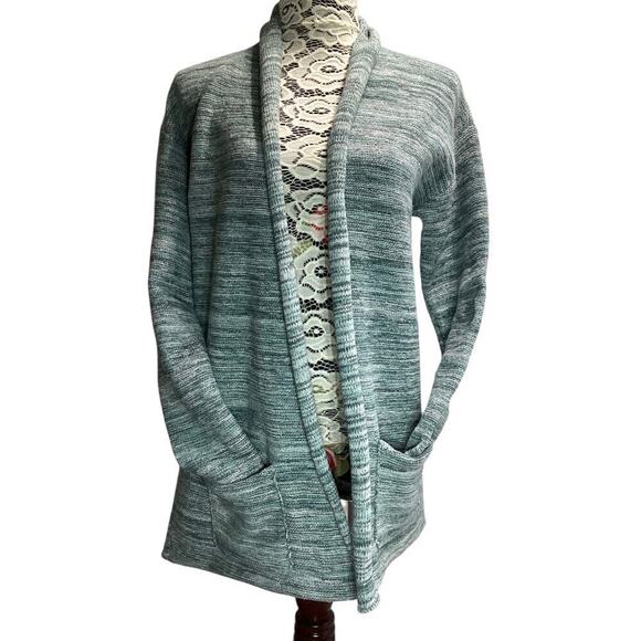 Columbia wool blend long cardigan women’s M green - Picture 1 of 7